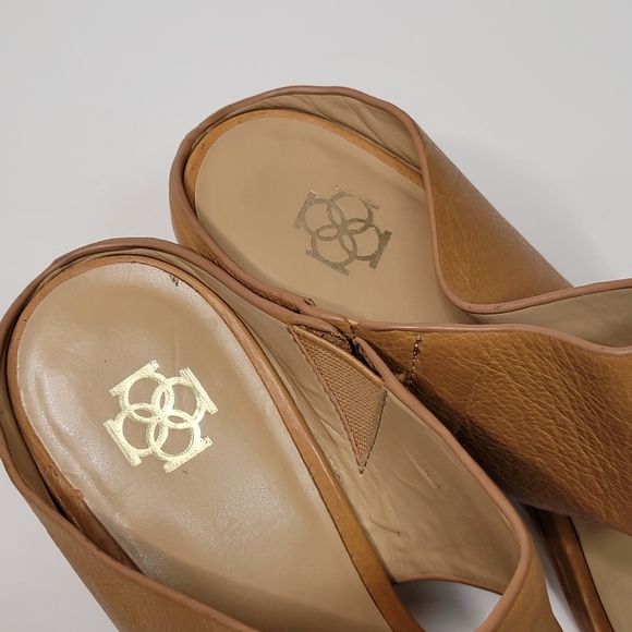 ANN TAYLOR Leather strappy Slip-on Open Toe wedge sandals size 6 - Picture 8 of 16